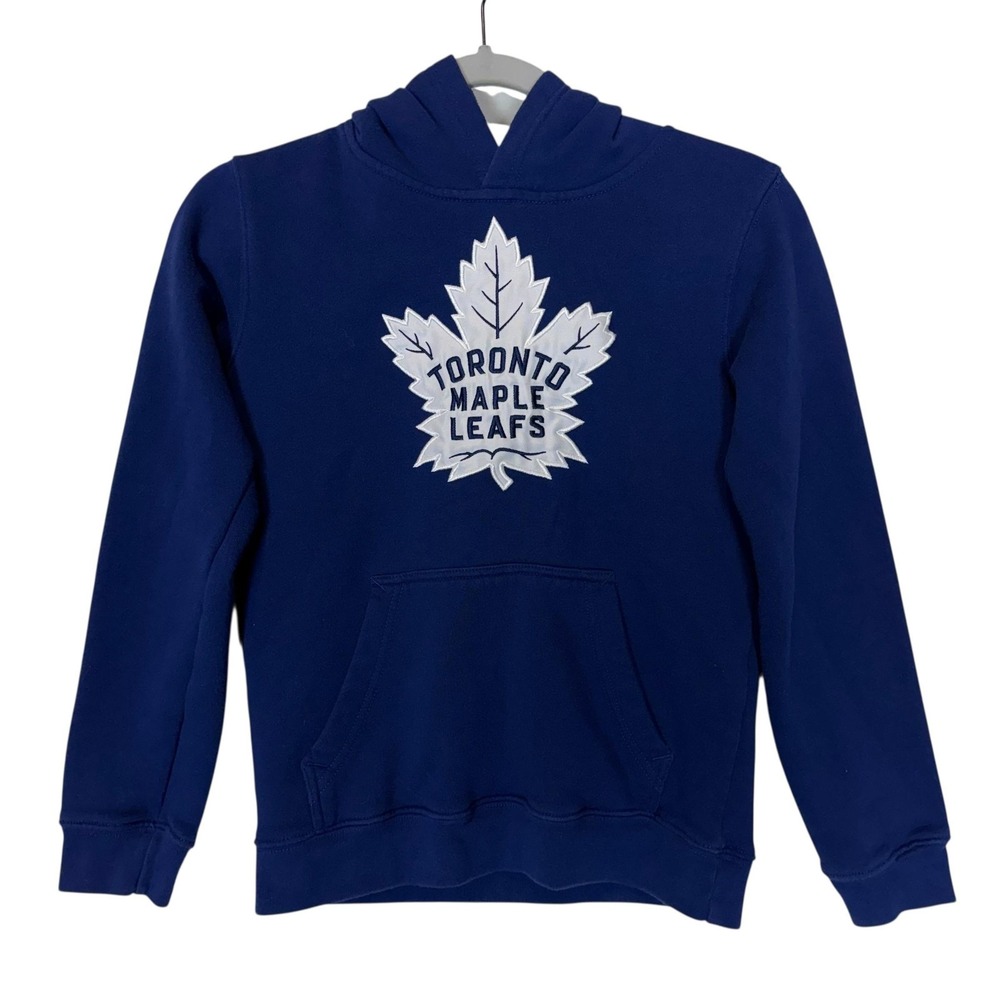 Toronto Maple Leafs Hoodie Boys Medium Blue NHL Hockey Youth Pullover Fleece
